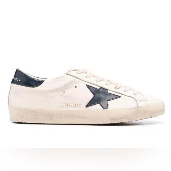 Golden Goose Men Superstar Sneaker White Navy NIB Auth